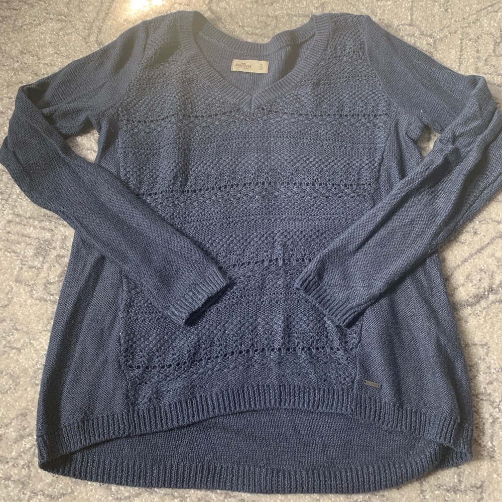 Hollister blue knit sweater